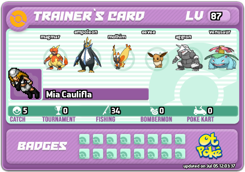 Mia Caulifla Card otPokemon.com
