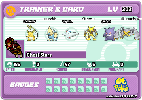 Ghost Stars Card otPokemon.com