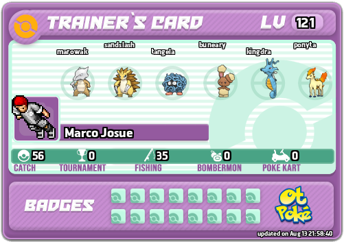 Marco Josue Card otPokemon.com