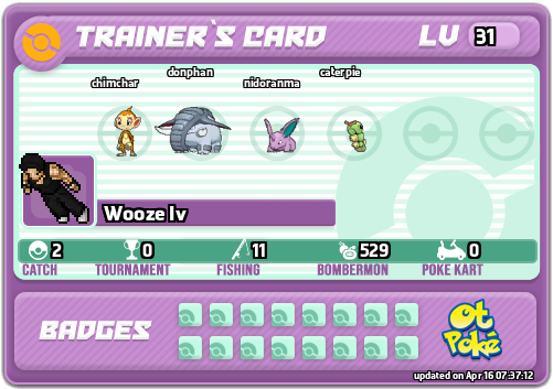 Wooze Iv Card otPokemon.com