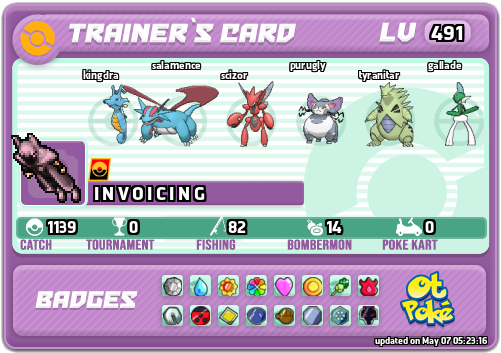 I N V O I C I N G Card otPokemon.com