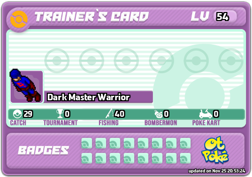 Dark Master Warrior Card otPokemon.com