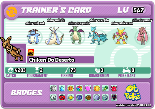 Chiken Do Deserto Card otPokemon.com
