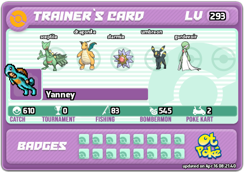 Yanney Card otPokemon.com