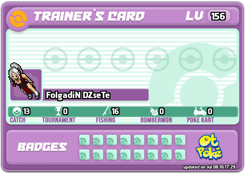 FolgadiN DZseTe Card otPokemon.com