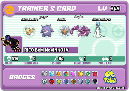 RiCO BeM NoviNhO IV Card otPokemon.com