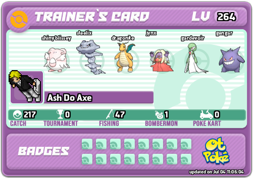 Ash Do Axe Card otPokemon.com