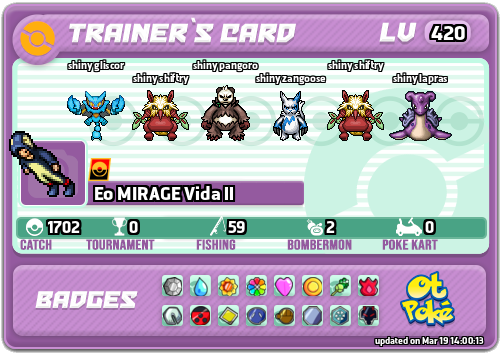 Eo MIRAGE Vida ll Card otPokemon.com