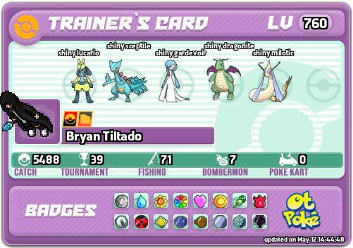 Bryan Tiltado Card otPokemon.com