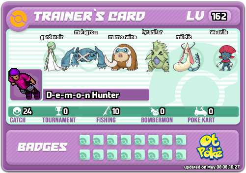 D-e-m-o-n Hunter Card otPokemon.com