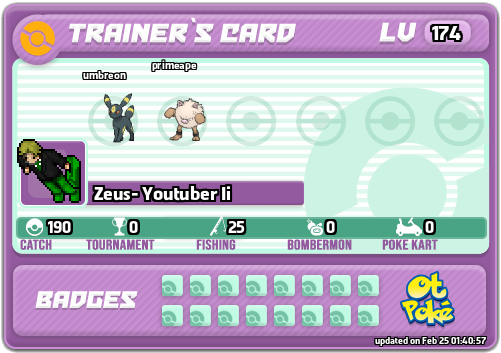 Zeus- Youtuber Ii Card otPokemon.com