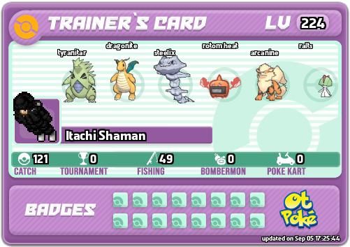 Itachi Shaman Card otPokemon.com