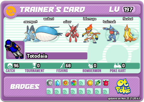 Totodaia Card otPokemon.com