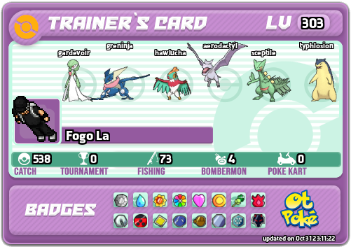 Fogo La Card otPokemon.com