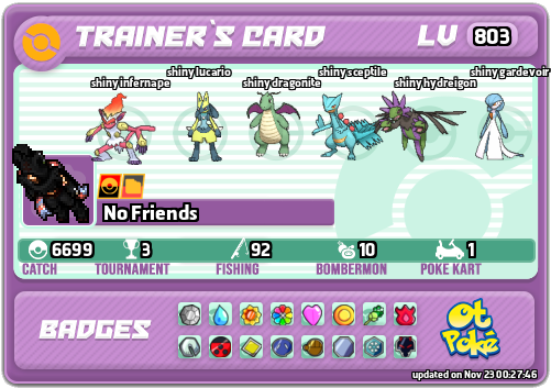 No Friends Card otPokemon.com