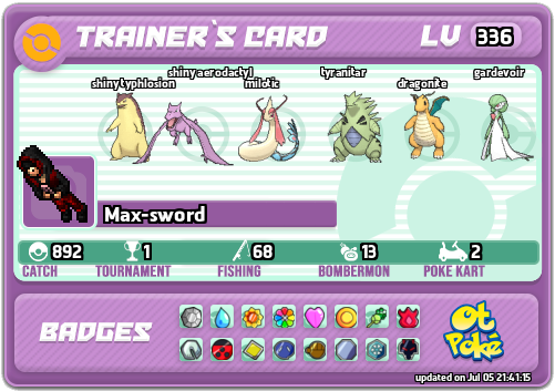 Max-sword Card otPokemon.com