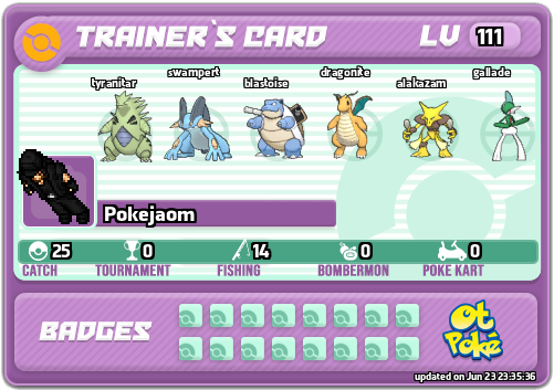 Pokejaom Card otPokemon.com