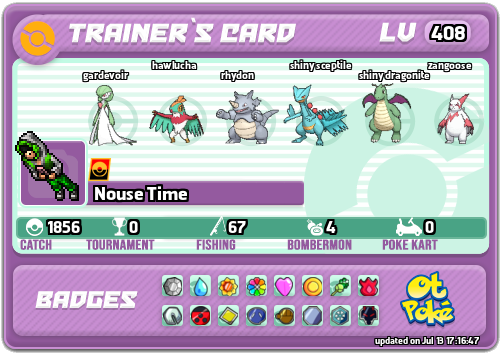 Nouse Time Card otPokemon.com
