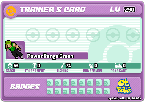 Power Range Green Card otPokemon.com