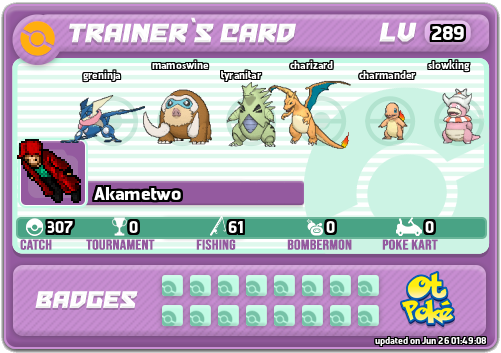 Akametwo Card otPokemon.com
