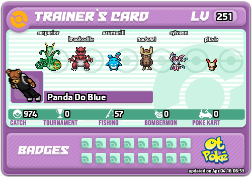 Panda Do Blue Card otPokemon.com
