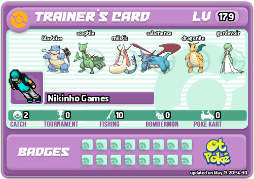 Nikinho Games Card otPokemon.com