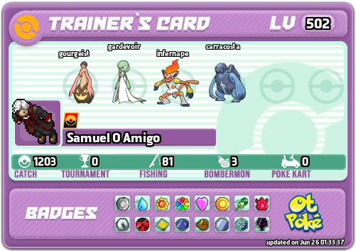 Samuel O Amigo Card otPokemon.com