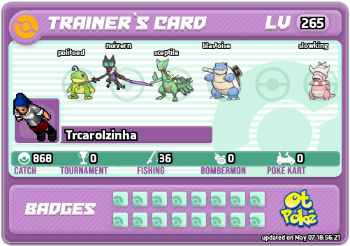 Trcarolzinha Card otPokemon.com