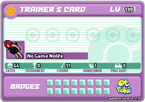 No Game Nolife Card otPokemon.com