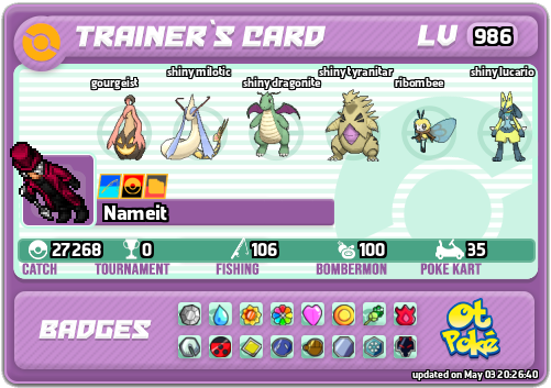 Nameit Card otPokemon.com
