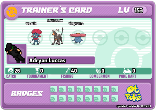 Adryan Luccas Card otPokemon.com