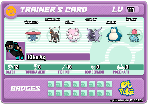 Kika Aq Card otPokemon.com