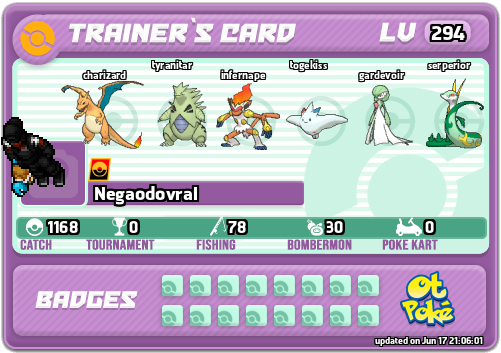Negaodovral Card otPokemon.com