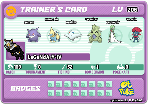 LeGeNdArY-IV Card otPokemon.com