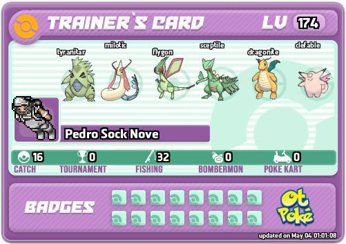 Pedro Sock Nove Card otPokemon.com