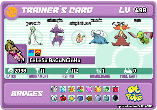 CeLeSa BaGuNCinHa Card otPokemon.com