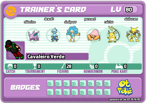 Cavaleiro Verde Card otPokemon.com