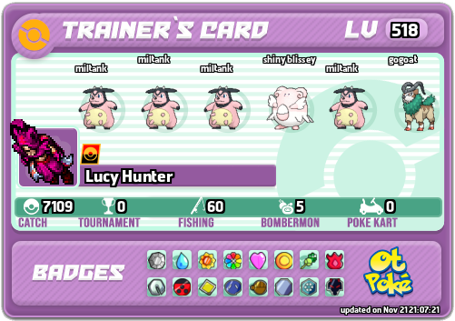 Lucy Hunter Card otPokemon.com