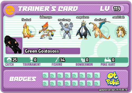 Green Gostososs Card otPokemon.com