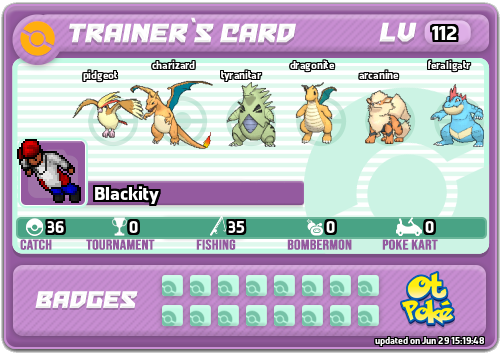Blackity Card otPokemon.com