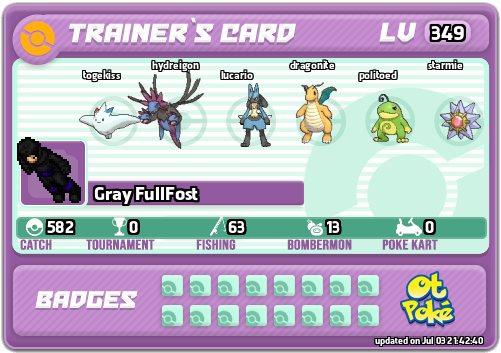 Gray FullFost Card otPokemon.com