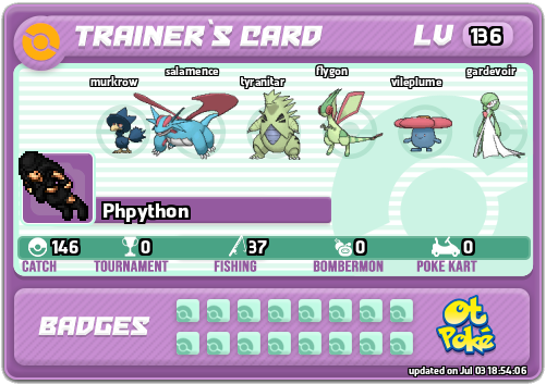 Phpython Card otPokemon.com