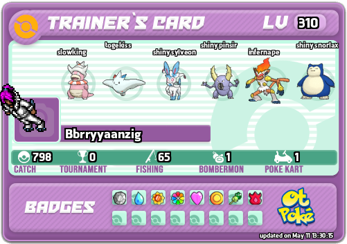 Bbrryyaanzig Card otPokemon.com