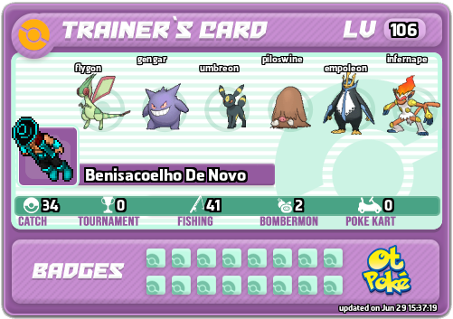 Benisacoelho De Novo Card otPokemon.com