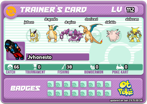 Jvhonesto Card otPokemon.com
