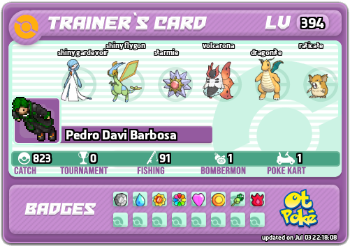 Pedro Davi Barbosa Card otPokemon.com