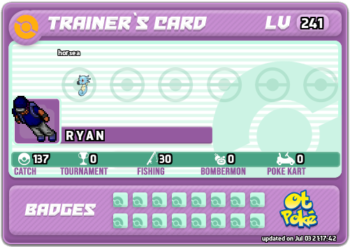 R Y A N Card otPokemon.com