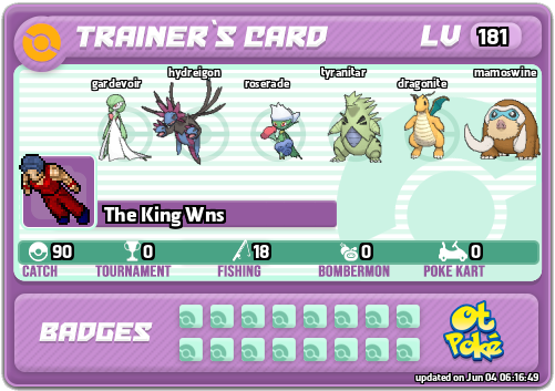 The King Wns Card otPokemon.com
