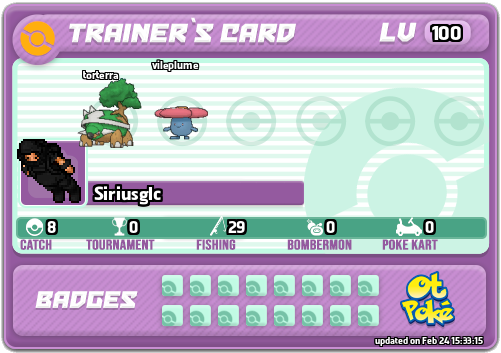 Siriusglc Card otPokemon.com