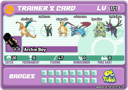 Archie Boy Card otPokemon.com